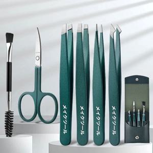 2/4/6Pcs 미용 도구 눈썹 족집게 속눈썹 연장을위한 스테인레스 스틸 제모 클립 족집게 다채로운 전문 만들기