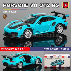 Bbugo 1:64 포르쉐 911 GT2 RS GT500 터보 자동차 모델 컬렉션 어린이 소년을위한 크리스마스 선물 장난감 페라리 람보르기니 포르쉐