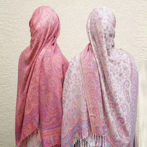 페이즐리 스카프 Hijab 캐시미어 느낌 Pashmina Shawls 술 Hijab 헤드 랩 Femme 겨울 스카프 Foulard Bufanda 2025