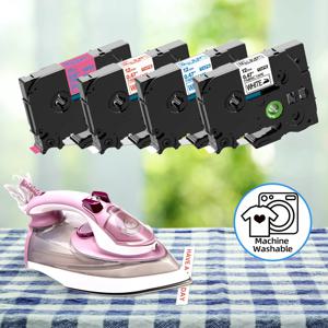 Brother Ptouch TZe-FA231 TZe-FA3 PTD400 PTD210 PT1280 라벨 메이커 3m 용 철제 라벨 테이프와 호환되는 12mm 18mm 패브릭 테이프