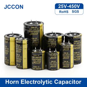 2Pcs JCCON 오디오 전해 콘덴서 25V 35V 63V 100V 200V 250V 400V 450V 6800 미크로포맷 10000 미크로포맷 22000 미크로포맷 Hifi 증폭기 용 낮은 ESR