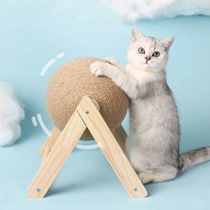 고양이 긁는 공 장난감 새끼 고양이 사이 잘삼 밧줄 공 보드 연삭 발 장난감 고양이 Scratcher 내마 모성 애완 동물 가구 용품