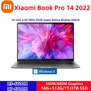 Xiaomi Book Pro 14 2022 노트북 AMD Ryzen R5 6600H/R7 6800H 16G+512G/1T/2T 660M/680M 그래픽 2.8K 90Hz 14인치 OLED Mi 노트북