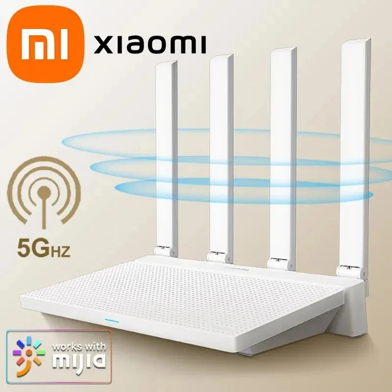 샤오미 AX3000T 라우터, 2.4GHz, 5GHz, 1.3GHz, CPU 2X2, 160MHz, WAN LAN, LED NFC 연결, 홈 오피스 게임 Mi