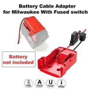 밀워키 14.4V 18V 20V 리튬 이온 배터리 DIY 팩용 외부 방전 케이블 어댑터 커넥터에 적합한 최신