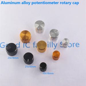 6mm 내부 구멍, O 자형 볼륨 조절 손잡이, 모자, 오디오 스위치 손잡이가있는 2PCS 알루미늄 합금 전위차계 손잡이