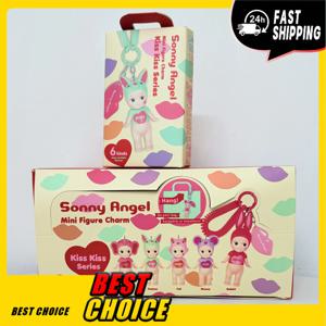 6Pcs 상자 써니 엔젤 블라인드 박스 키스 키스 시리즈 미니 그림 애니메이션 키 체인 귀여운 인형 펜던트 선물 어린이 소녀 소년 생일