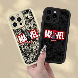 마블 스파이더맨 코믹 소프트 커버 케이스 (아이폰 15Pro, 13, 14+, 12, 15 Plus, 14, 16 Pro Max, 11, 13Pro, 16e, 16+)