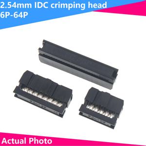 암 IDC 소켓 커넥터 리본 케이블 커넥터, FC 6P, 8, 10, 12, 14, 16, 18, 20, 24, 26, 30, 34, 40/50 핀, 2.54mm 피치, 10 개