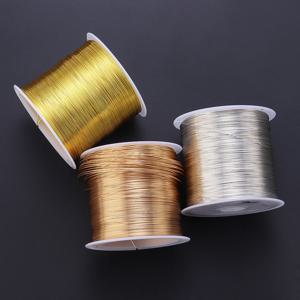 100m/롤 쥬얼리에 대 한 골드 실버 컬러 구리 와이어 DIY 팔찌 목걸이 만들기 DIY Colorfast 구슬 와이어 쥬얼리 코드 문자열