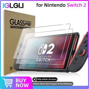 Nintendo Switch 2 화면 보호기 용 9H 강화 유리, HD 투명 긁힘 방지 보호 필름 Switch2 콘솔 액세서리
