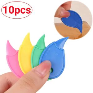 10/1Pcs 휴대용 플라스틱 상자 오프너 미니 안전 아트 유틸리티 나이프 공예 포장지 커터 소포 익스프레스 상자 풀기 도구