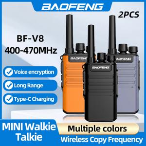 Baofeng 미니 워키 토키 핸드 헬드 BF-V8 BFV8 그레이 그린 오렌지 인터콤 UHF HF 송수신기 워키 토키 10 KM