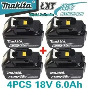 100% 오리지널 Makita 18V 6.0Ah 충전식 배터리, Makita BL1830 BL1830B BL1840 BL1840B BL1850 BL1850B 전동 공구 배터리