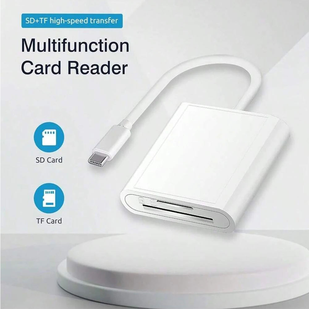 유형 C Lightning SD TF 메모리 카드 리더 어댑터iphone 16 용 데이터 변환기 Samsung Huawei XiaoMi 인스턴트 플러그 앤 플레이 ﻿