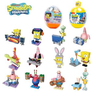6PCS SpongeBob SquarePants 트위스트 계란 Biqibao 파이 빅 스타 문어 형제 조립 장식품 수제 인형 어린이 장난감 선물