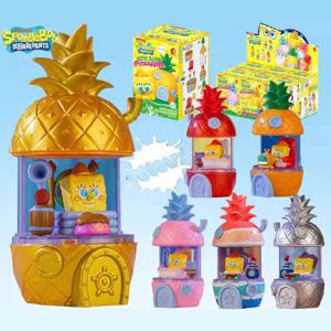 정품 SpongeBob SquarePants 해피 파인애플 하우스 조립 장식품 수제 어린이 생일 선물 장난감