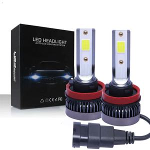 2 개/짝 미니 조명 자동 H7 LED H4 전구 H3 H8 H9 H11 9005 9006 9012 6000LM 자동차 헤드 라이트 H1 6000K 자동 안개등 12V LED 전구