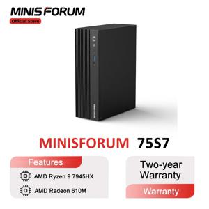 MINISFORUM 미니 데스크탑 컴퓨터, AMD Ryzen 9 7945HX ITX PC DDR5 32GB 1TB SSD, RTX4060 GPU PCIE5.0 HDMI DP1.4, 795S7
