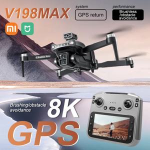 Xiaomi Mijia V198MAX 드론 8K Profesional FPV 브러시리스 레이저 장애물 회피 공중 광학 접이식 쿼드콥터 미니 4K Dron