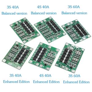 3S 4s 40A 60A 리튬 이온 리튬 배터리 충전기 보호 보드 18650 BMS, 드릴 모터 11.1V 12.6V/14.8V 16.8V, 밸런스 향상