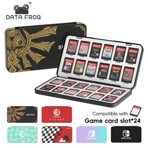 닌텐도 스위치 칩 스토리지 박스 커버 게임 케이스 용 DATA FROG 스위치 카드 홀더 닌텐도 스위치 Oled 카트리지 박스 24 in 1