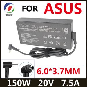 ASUS Rog FX95D VX60G TUF 게임 A15 FX506lu FX705G FX86FE T9750 용 20V 7.5A 150W 6.0*3.7mm 충전기 AC 노트북 노트북 어댑터
