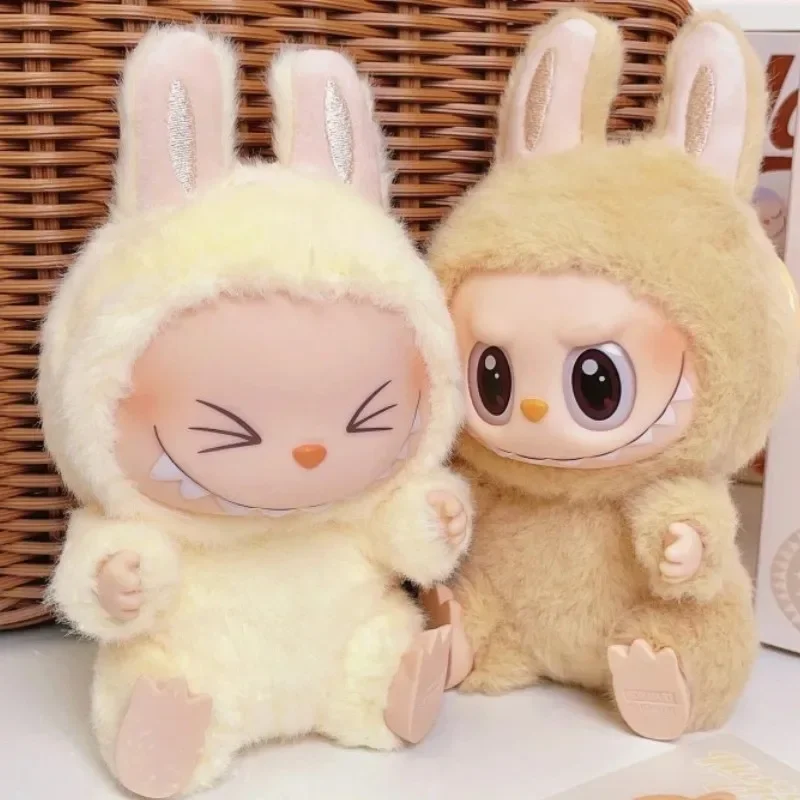 귀여운 Labubu 괴물 상자 장난감 연인 비닐 인형 Kawaii 배낭 펜던트 장식 봉제 인형 옷 키 체인 선물
