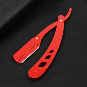 남성 면도 이발사 도구 헤어 면도기 및 블레이드 골동품 블랙 접이식 면도 칼 남여 제모 (블레이드 제외)