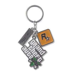 게임 GTA5 Grand Theft Auto 5 키 체인 Grand Theft Autob Rock Star Tommy 여성용 남성용 고품질 열쇠 고리 Llavero Gift