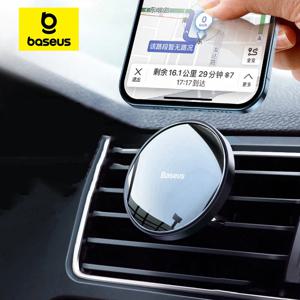 Baseus 자기 자동차 전화 홀더 공기 환기 범용 아이폰 13 14 15 프로 스마트 폰 자동차 전화 스탠드 지원 클립 마운트 홀더
