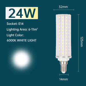 24w Led Lampada E27 E14 홈 목욕 거실 조명 전구 옥수수 전구 6000k Led 램프 샹들리에 침실
