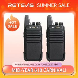 Retevis RT622 미니 워키 토키 2 Pcs VOX USB PMR 446 FRS 레스토랑 소매용 라이센스가 없는 휴대용 양방향 라디오 스테이션