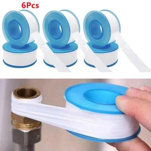 6Pcs PTFE 흰색 스레드 씰링 테이프 접착 배관공 씰링 테이프 피팅 스레드 씰 테이프