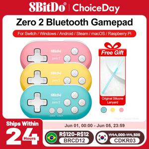 8BitDo Zero 2 게임 패드 PC Nintendo Switch 컨트롤러 게임 제어 Steam Windows 10 11 Android Raspberry Pi macOS 조이스틱
