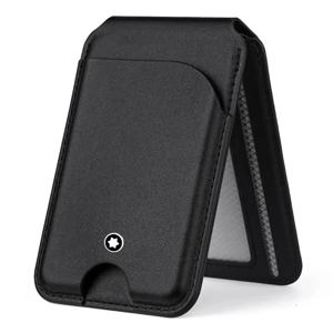 고급스러운 고급 질감 2 IN 1 강력한 자기 정품 가죽 신용 카드 가방 브래킷 Magsafe IPhone 삼성 카드 소지자 지갑