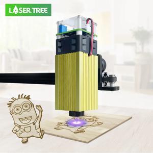 레이저 트리 CNC 레이저 조각기 커터용 조정 가능한 초점 레이저 헤드, 목공 도구 및 액세서리, 450nm 5W 4W TTL 모듈