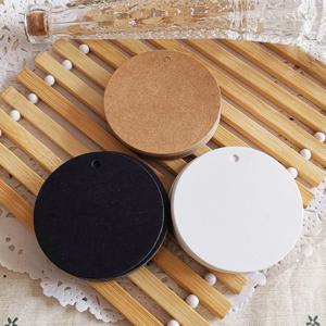 50pcs 5cm 라운드 레이블 종이 카드 교수형 태그 보석 포장에 대 한 빈 크래프트 종이 카드 DIY 웨딩 파티 커플 연인 선물