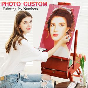 숫자로 그림 Dropshipping 성격 사진 사용자 정의 DIY 그림 그리기 숫자로 색칠 아크릴 고양이 성인 프레임 없음