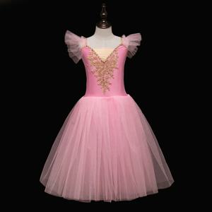새로운 전문 발레 투투 긴 Tulle 드레스 여자 화이트 스완 발레 드레스 성능 댄스 발레리나 의상 여자를위한 어린이