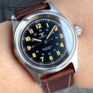 Tandorio 36mm 패션 20BAR 남성용 자동 다이브 파일럿 시계 여성용 NH35/PT5000/Miyota8215 Movt 사파이어 손목 시계 Green Lume