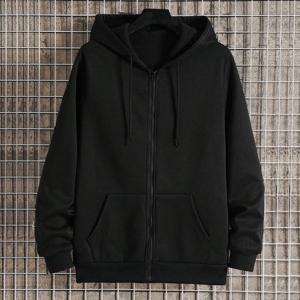 가을 남성 까마귀 코트 긴 소매 자켓 지퍼 클로저 자켓 남성 후드 티 스웨터 루즈 캐주얼 streetwear 의류