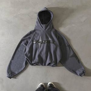 힙합 스트리트 커플 운동복 폼 프린트 후드 티셔츠 루즈 캐주얼 까마귀 조수 남성 여성 의류
