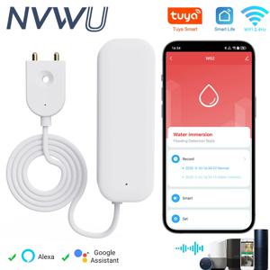 WiFi 또는 Zigbee Tuya 누출 센서 알람 홍수 누출 감지기 스마트 홈 생활 물 경고 오버플로 알람 보안 시스템