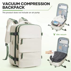 대형 여행 배낭 보관 진공 압축 가방 펌프, 방수 Vacpack 배낭 여성 남성 비즈니스 진공 배낭