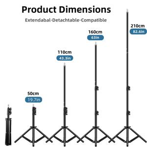 RP01 헤비 듀티 금속 합금 라이트 스탠드 160cm 삼각대 사진 스튜디오 소프트 박스 비디오 플래시 반사판 조명 배경 스탠드