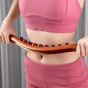 20/8 비즈 유니버설 백 마사지 힘줄 너도밤 나무 목재 긁기 스틱 포인트 치료 Guasha Relax Therapy Tool 복부 마사지