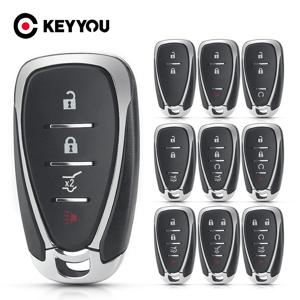 KEYYOU 스마트 원격 키 쉘 케이스 Chevrolet Chevy Camaro Cruze Malibu 2016 2017 2018 2019 2020 2/3/4/5 버튼