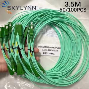 50/100PCS G657A2 3.5m 아쿠아 광섬유 가터 1.6mm Fibe 코어 SC APC 광섬유 패치 코드 단순 광섬유 케이블