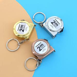 휴대용 미니 테이프 측정 개폐식 2m 연강 키 체인 디자인 DIY 공예 및 봉제를위한 소형 가정용 측정 도구